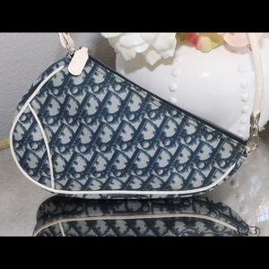 Dior Mini Saddle Bag in Blue Denim, Vintage 2002